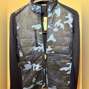 NWT RLX Ralph Lauren men’s Golf Camo Hybrid jacket Navy size small $268